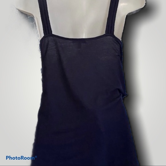 Express Navy Blue Ruffle Tank - Picture 2 of 10